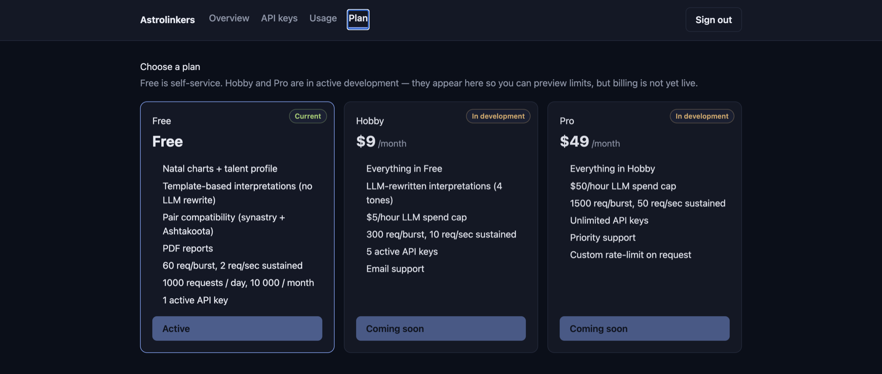 Plans and pricing