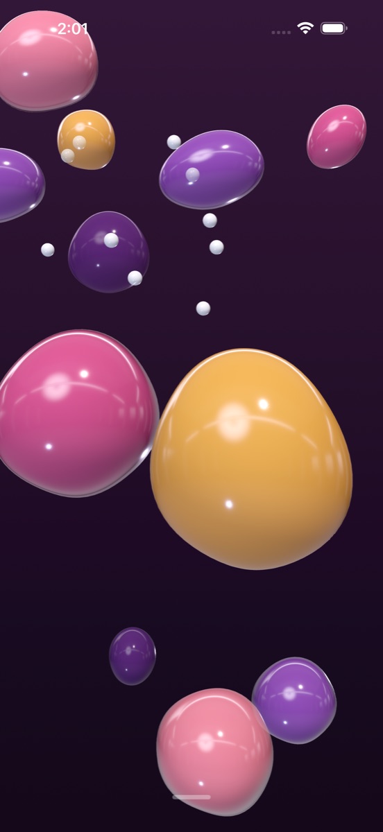 Jelly world with droplets