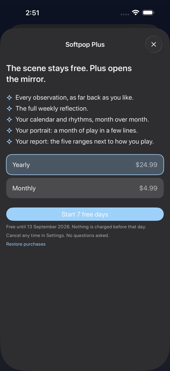 Softpop Plus paywall